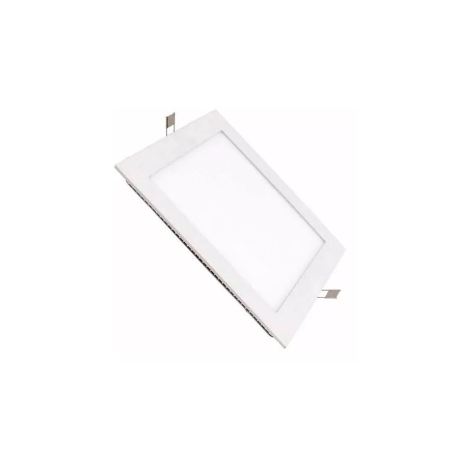 Lampara foco led cuadrada plafon 18w empotrable luz blanca-2