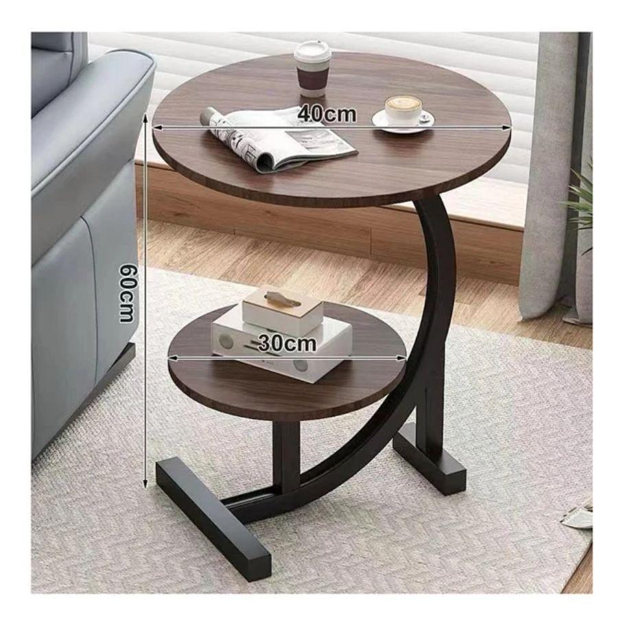Mesa De Centro Doble Auxiliar Living Forma Media Luna-2