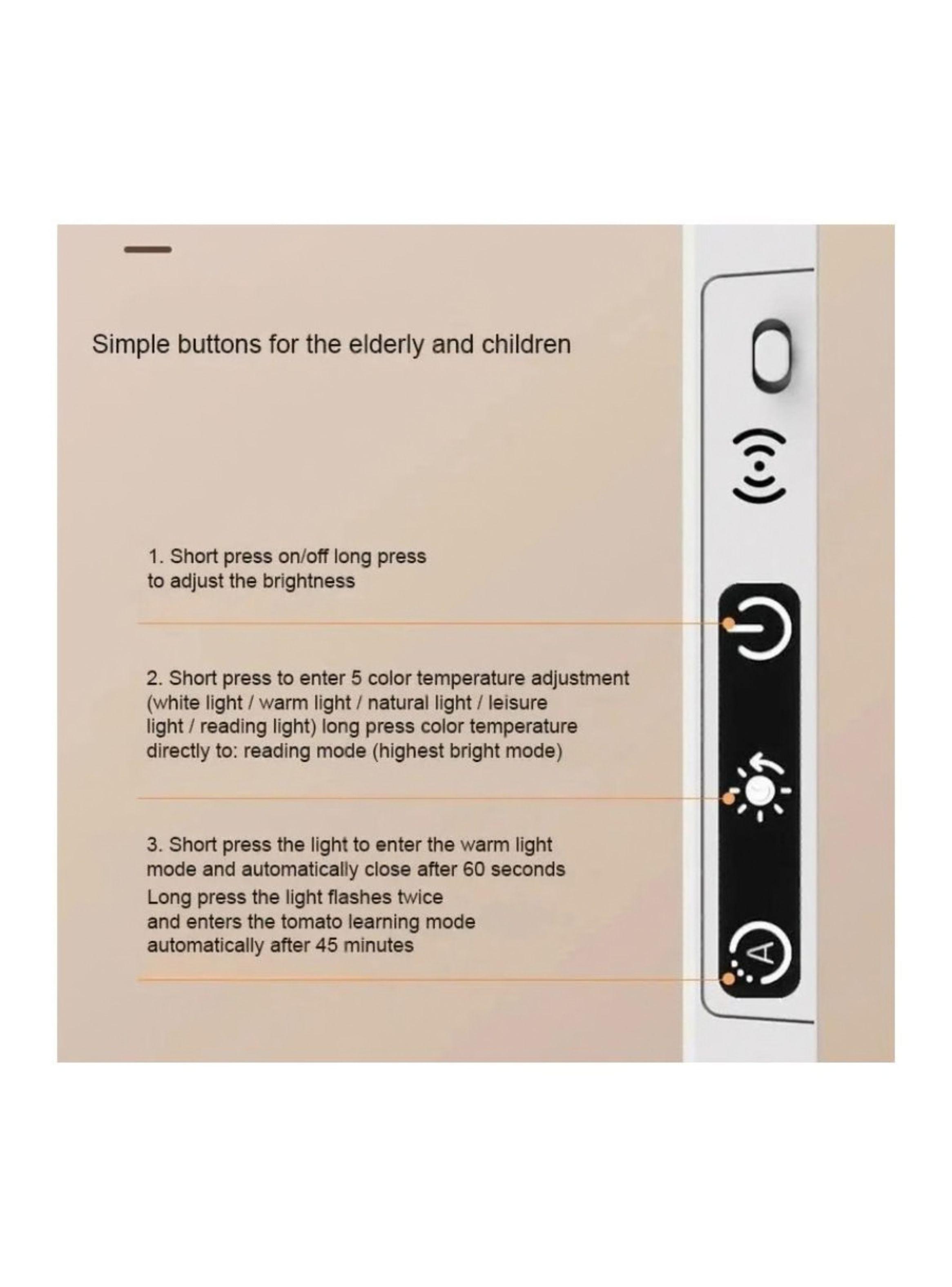 Lampara Recargable Magnética con Control Remoto Ajustable 35cm-4