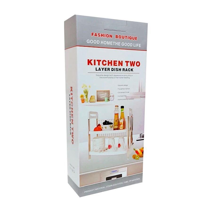 Estante De Cocina Uso Múltiple De 2 Pisos Acero Inoxidable-3