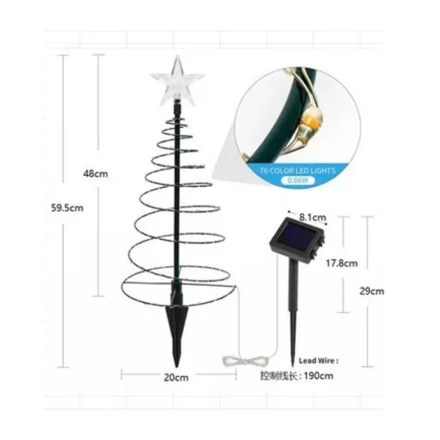 Arbol De Navidad Con Panel Solar Para JardÍn-2