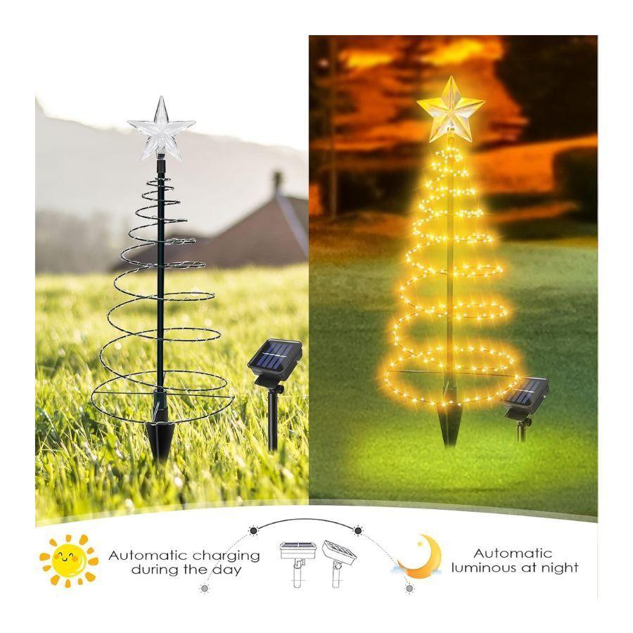 Arbol De Navidad Con Panel Solar Para JardÍn-4