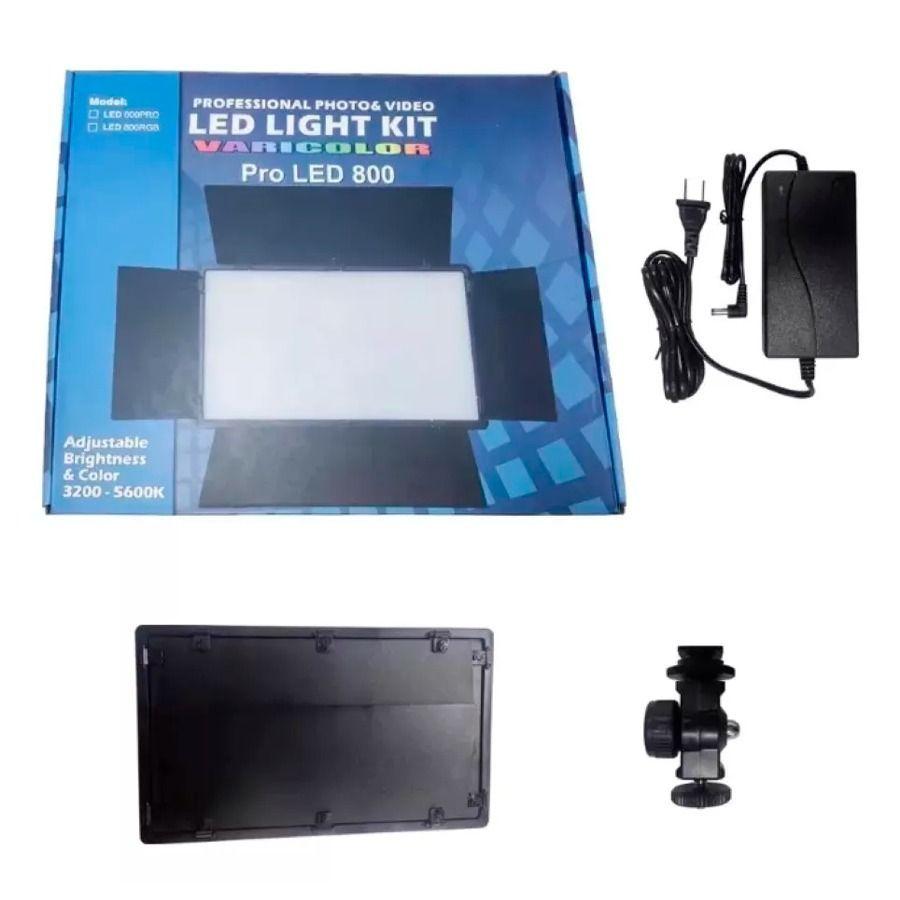 Kit Reflector Luz Profesional Videos Con Trípode Led 800-3