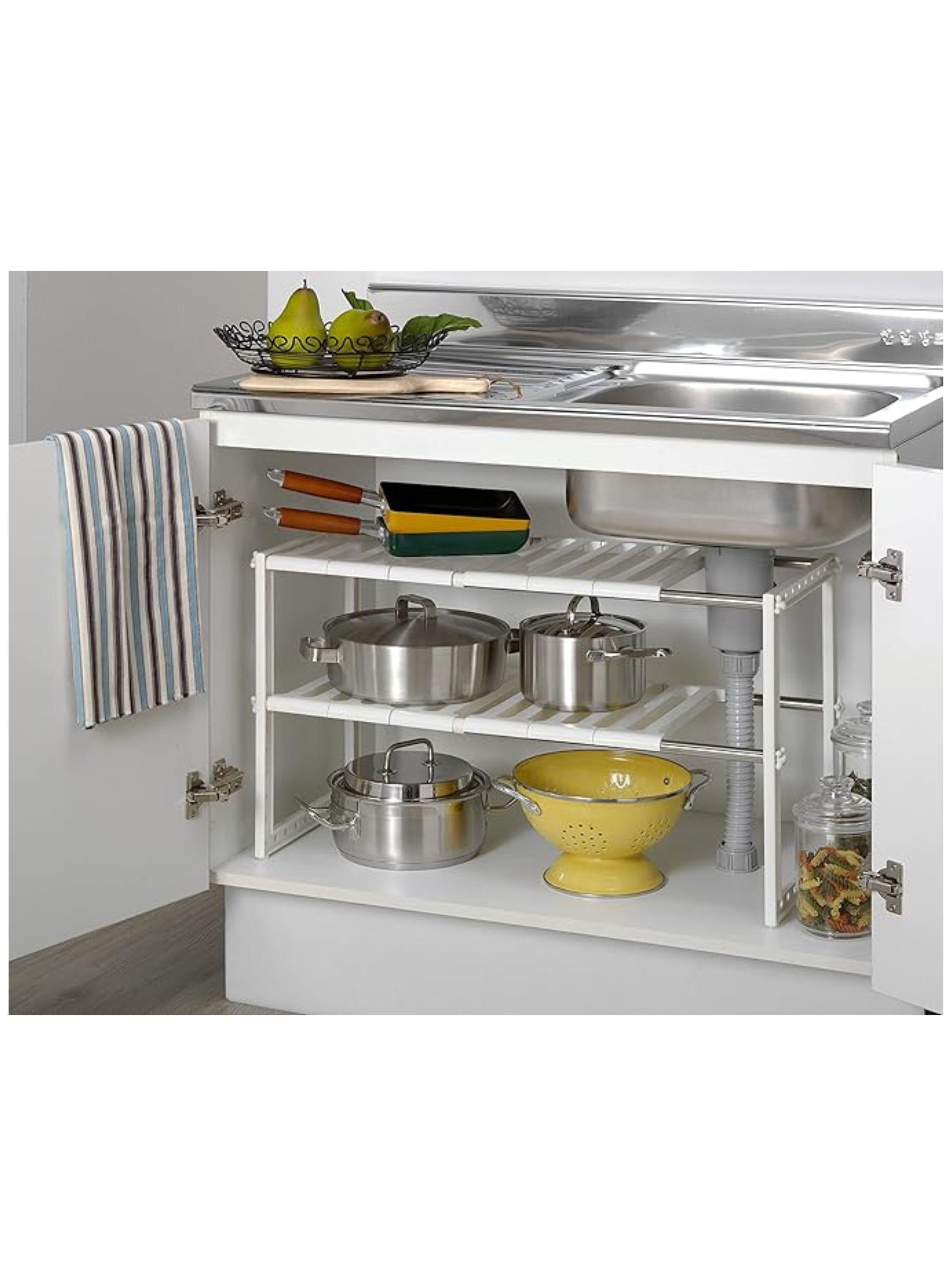 Estante Organizador Expansible De 2 Niveles Para Ollas-4