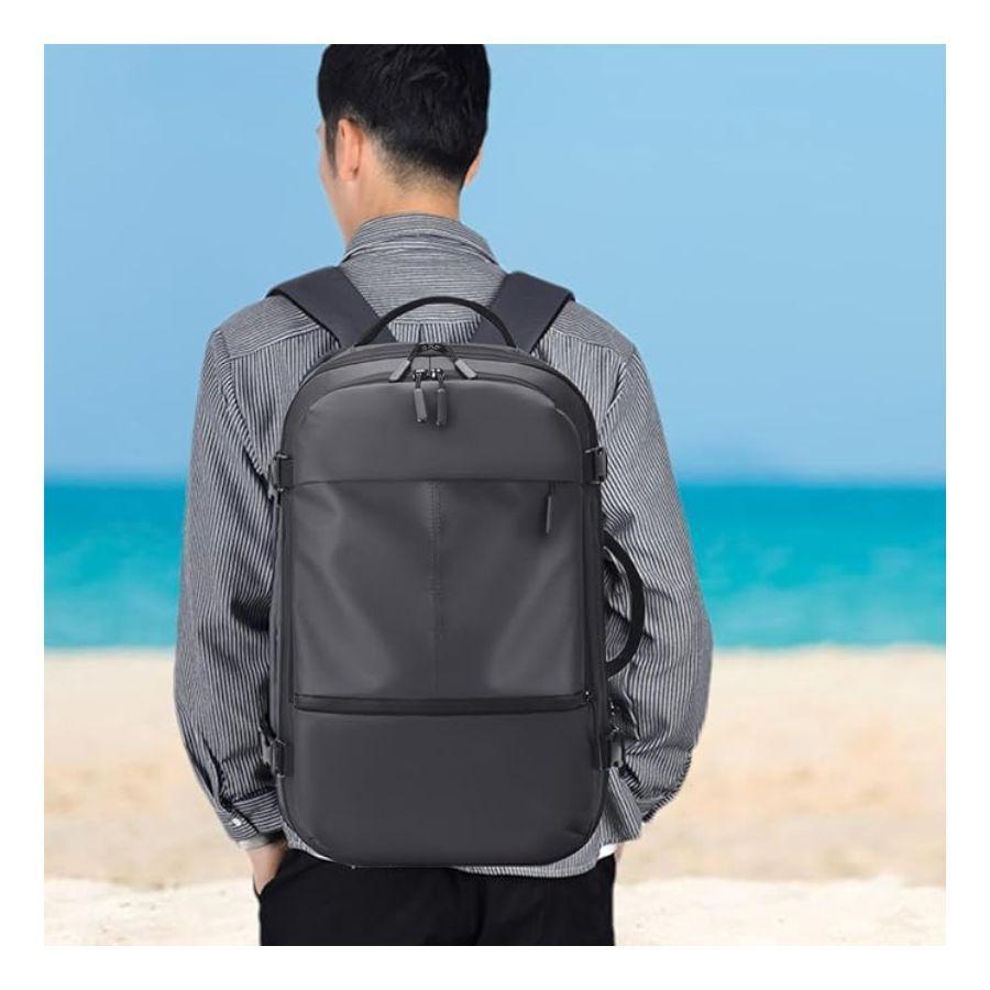 Mochila Impermeable Morral Portátil Negro-4