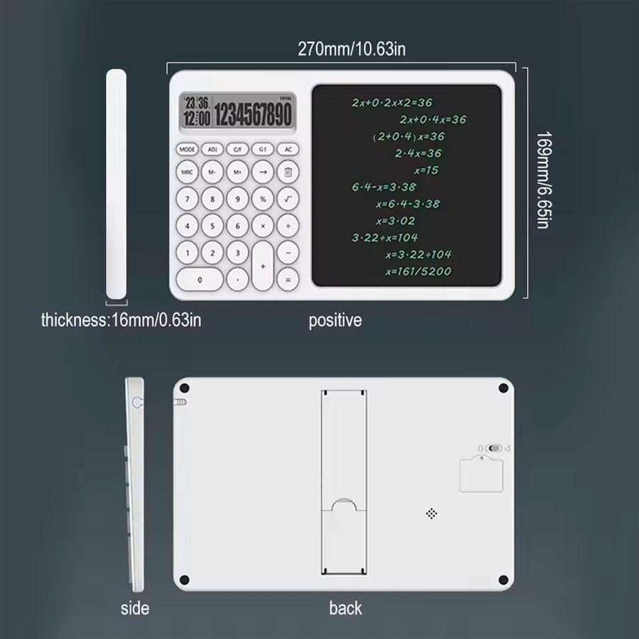 Tableta De Escritura Digital Con Calculadora Recargable Y Pantalla Lcd-2