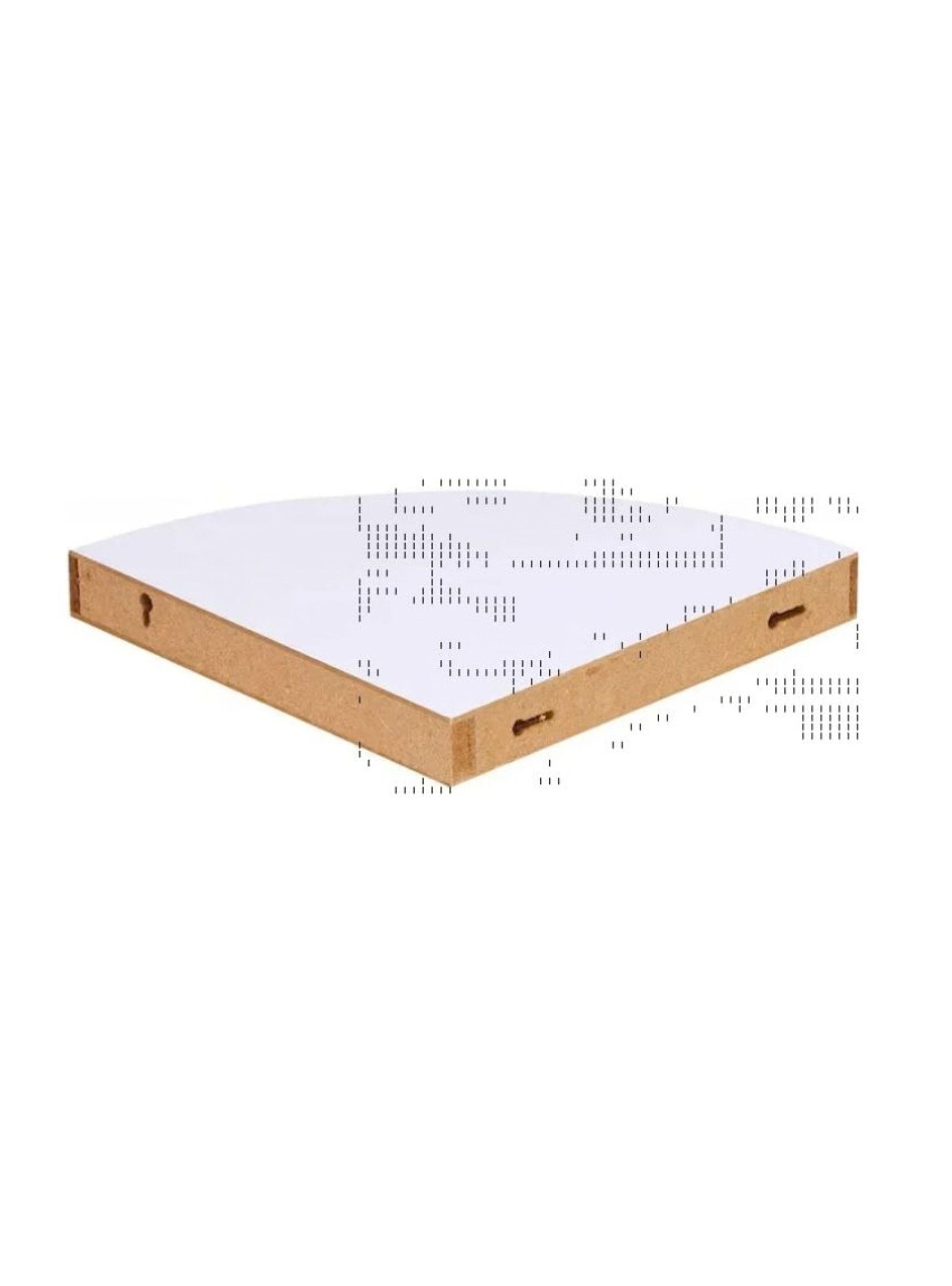 Repisa Esquinera Flotante Decorativa Blanca 45cmx30xc3.8cm-2