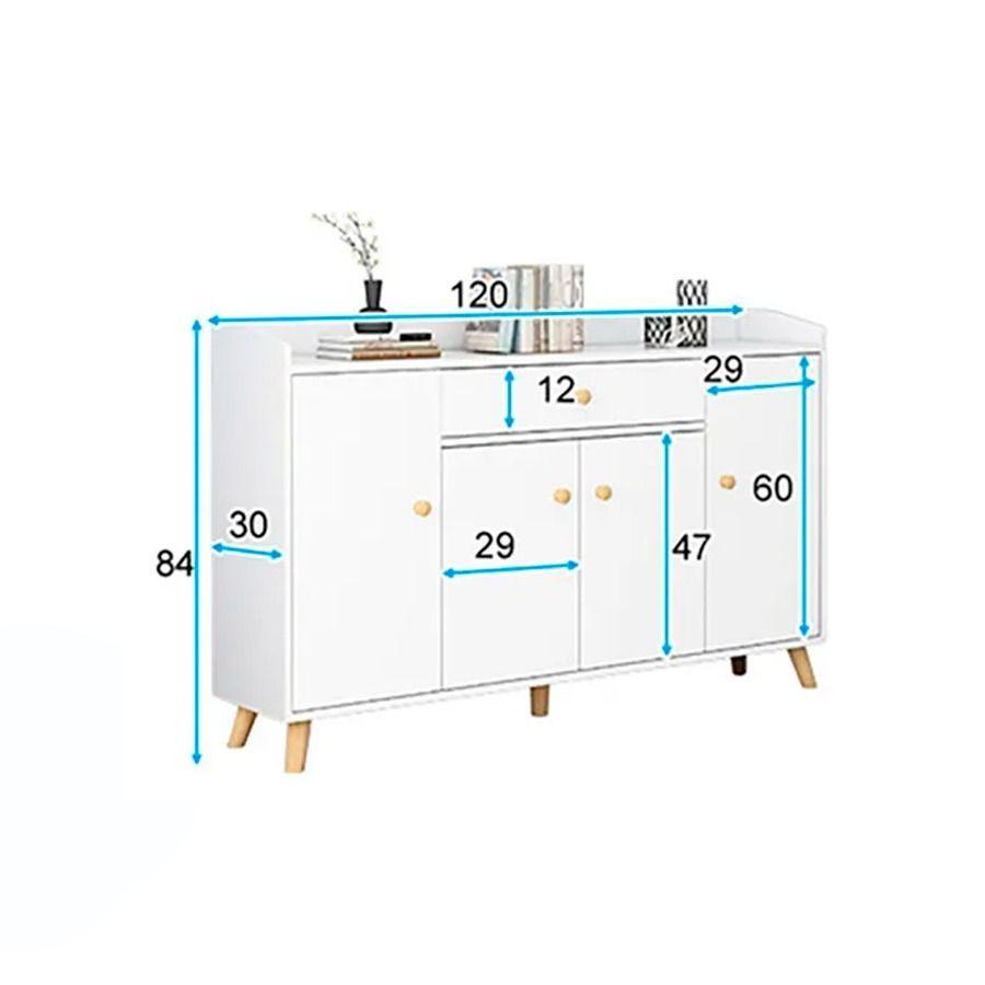 Mueble Organizador 120cmx30x84cm De Madera 4 Puertas-3