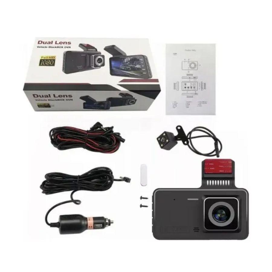 Cámara Para Carro Dual Grabación Hd 1080p Nocturna Y Trasera-2