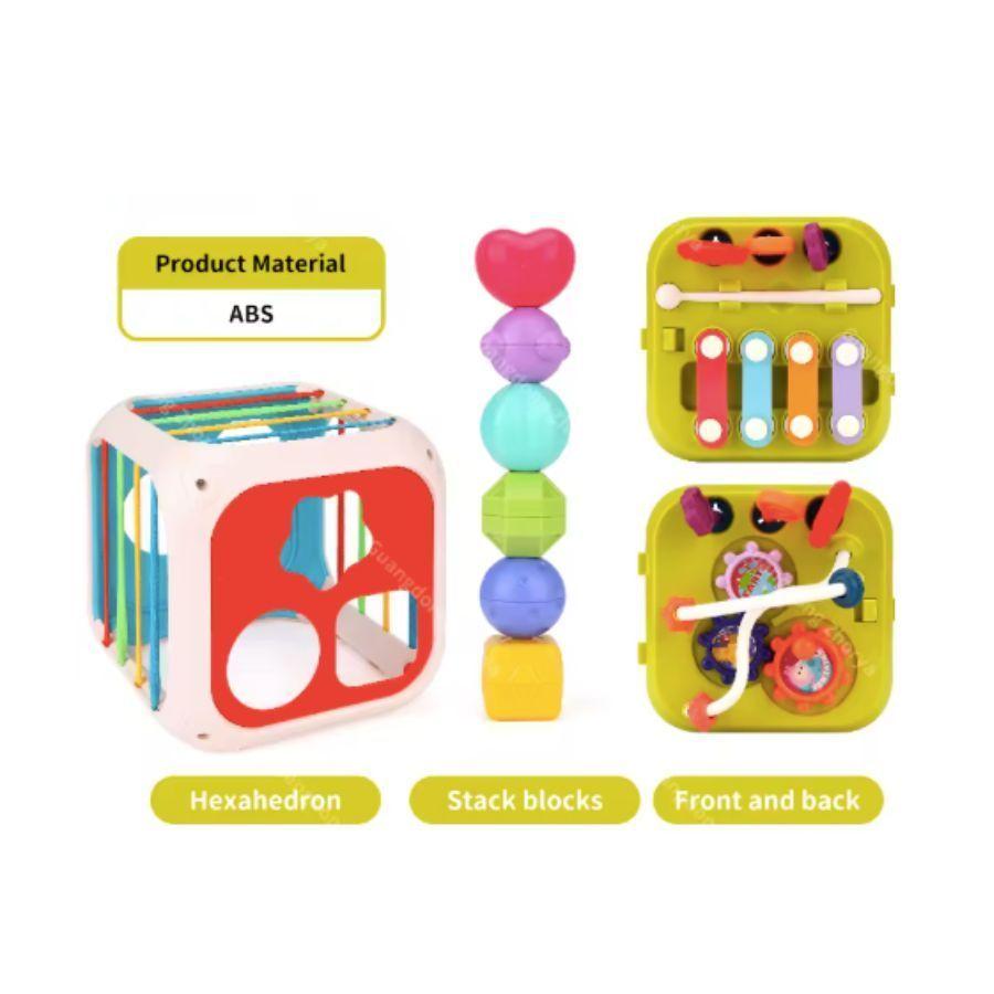 Cubo De Actividades Para Bebés Juguete De Enseñanza 7 En 1-2
