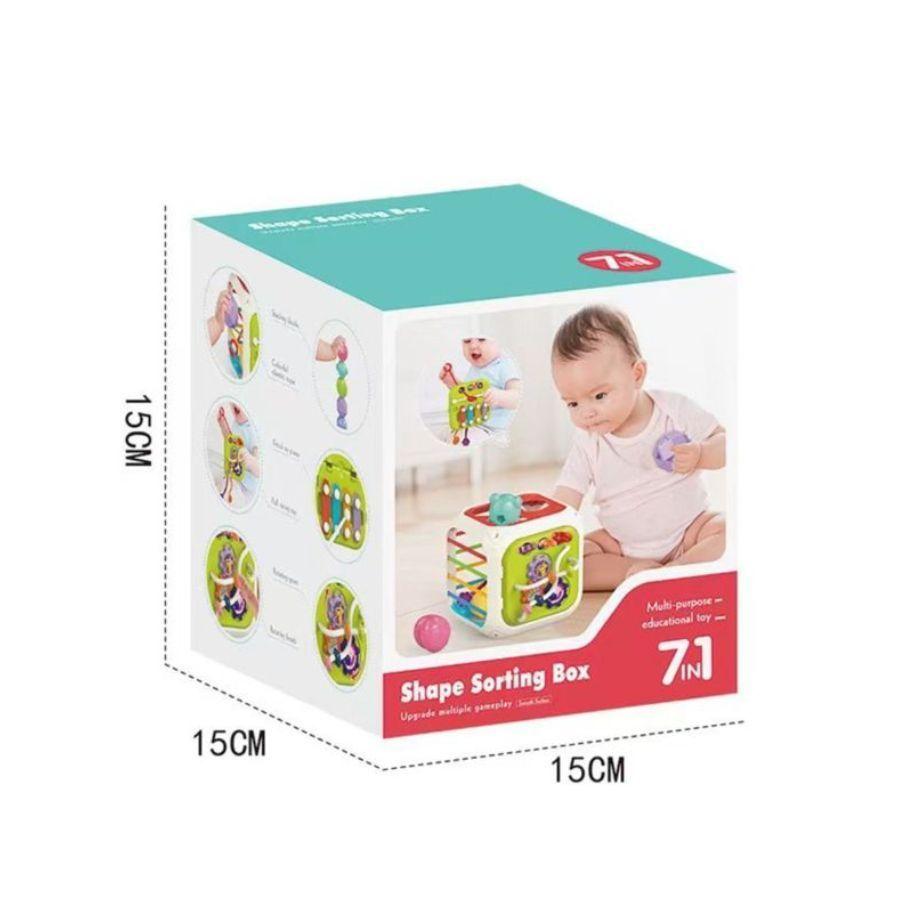 Cubo De Actividades Para Bebés Juguete De Enseñanza 7 En 1-4
