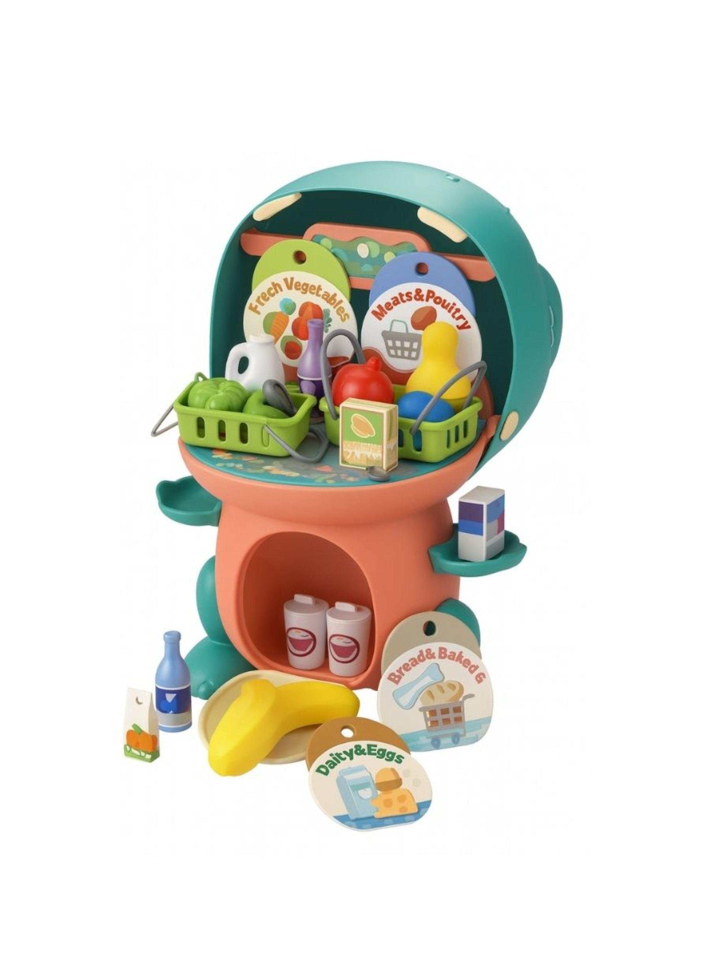 Maleta Dinosaurio Supermercado Juguete Manual 43 Piezas-1