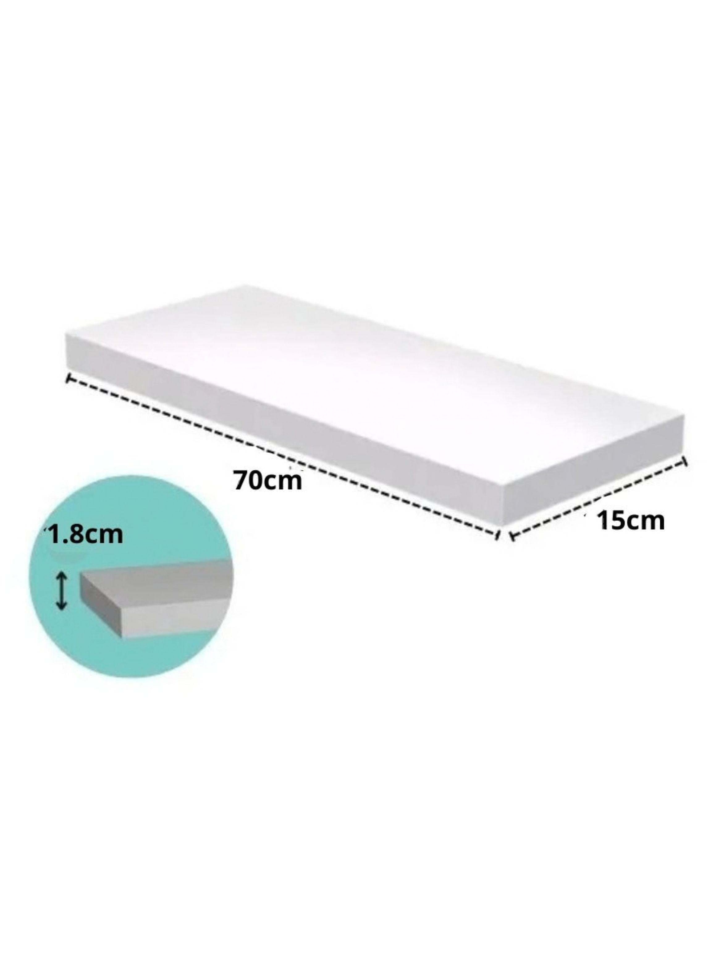 Estante Repisa Flotante Decorativa Minimalista Blanco 70x15x1.8cm-3