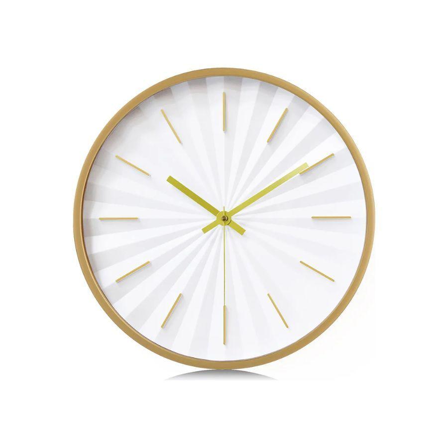 Reloj De Pared Minimalista De Oro Blanco 30cm-0