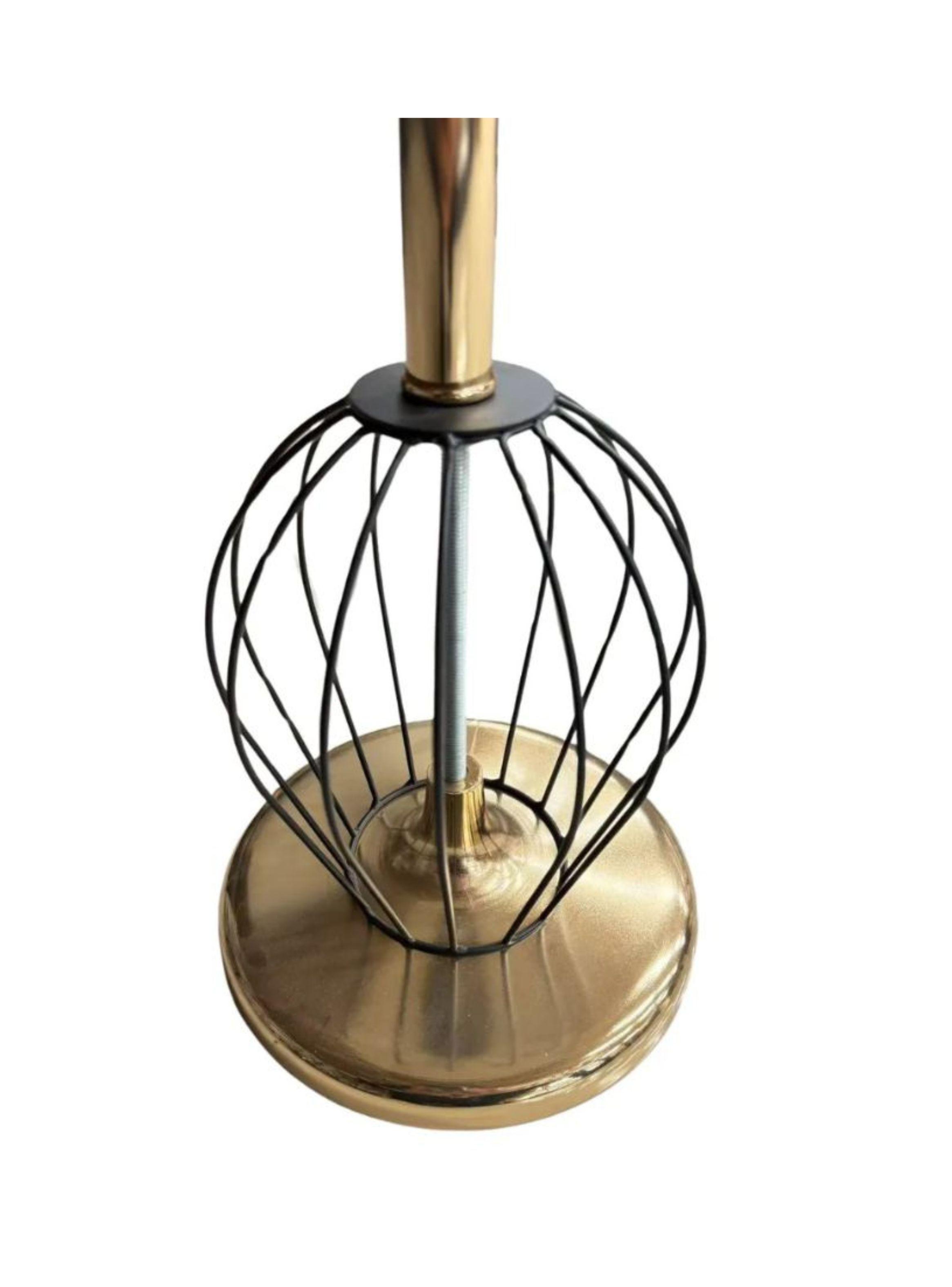 Mesa De Centro Redonda Blanco Con Dorado -2