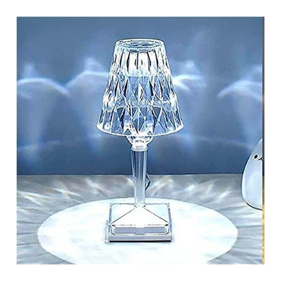 Lámpara De Mesa Diseño De Diamante Con Modos De Luz Y Control Táctil-3
