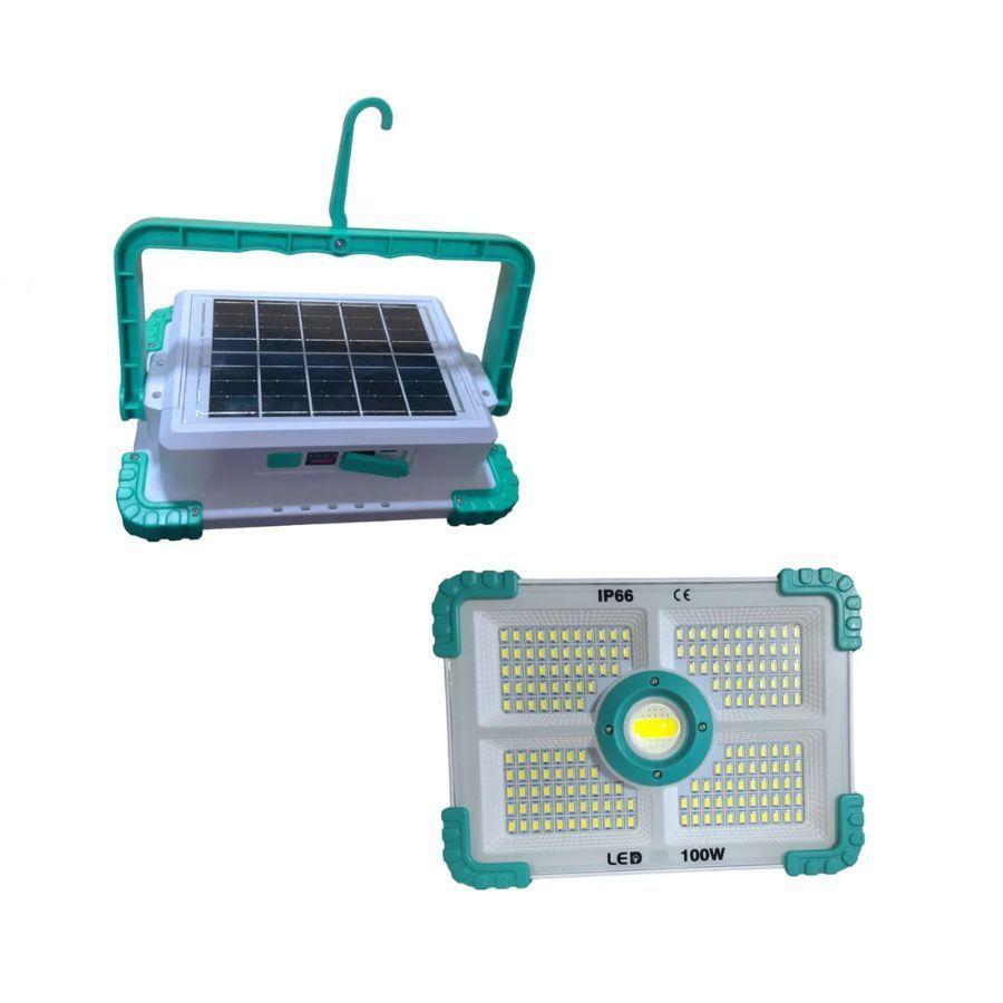 Lámpara 188 LED Solar Portátil Recargable 100W-3