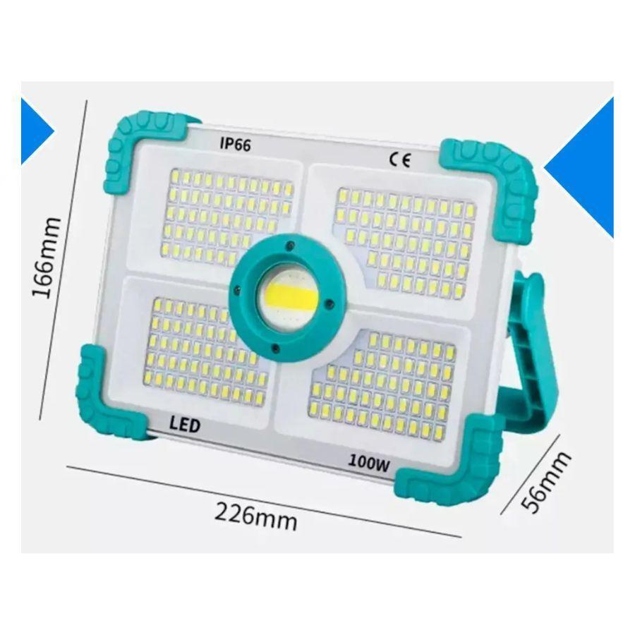 Lámpara 188 LED Solar Portátil Recargable 100W-6
