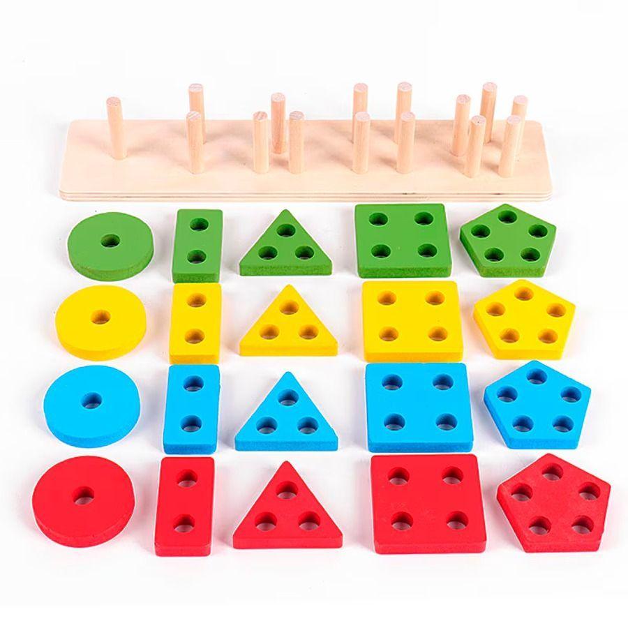 Juego Montessori De Construcción Con Formas Geométricas-5