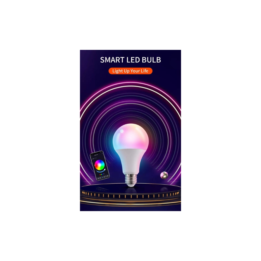 Ampolleta inteligente iluminacion RGB Bluetooth Led E27-2
