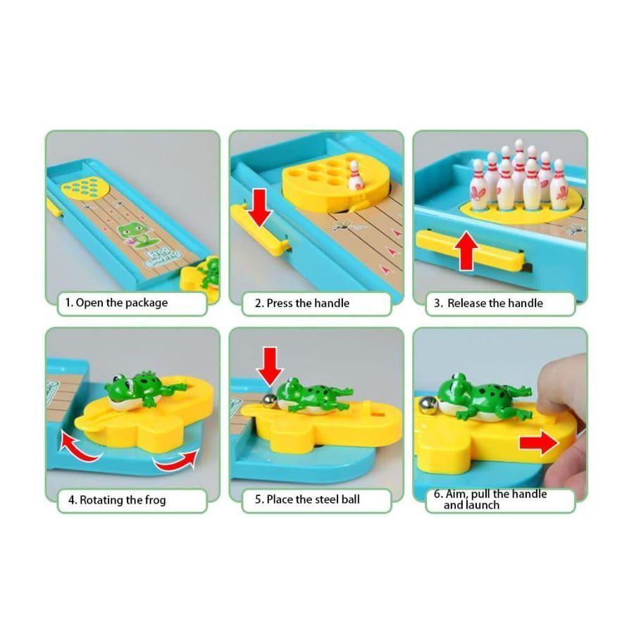 Juego De Mesa Ranita Pista De Bolos-5