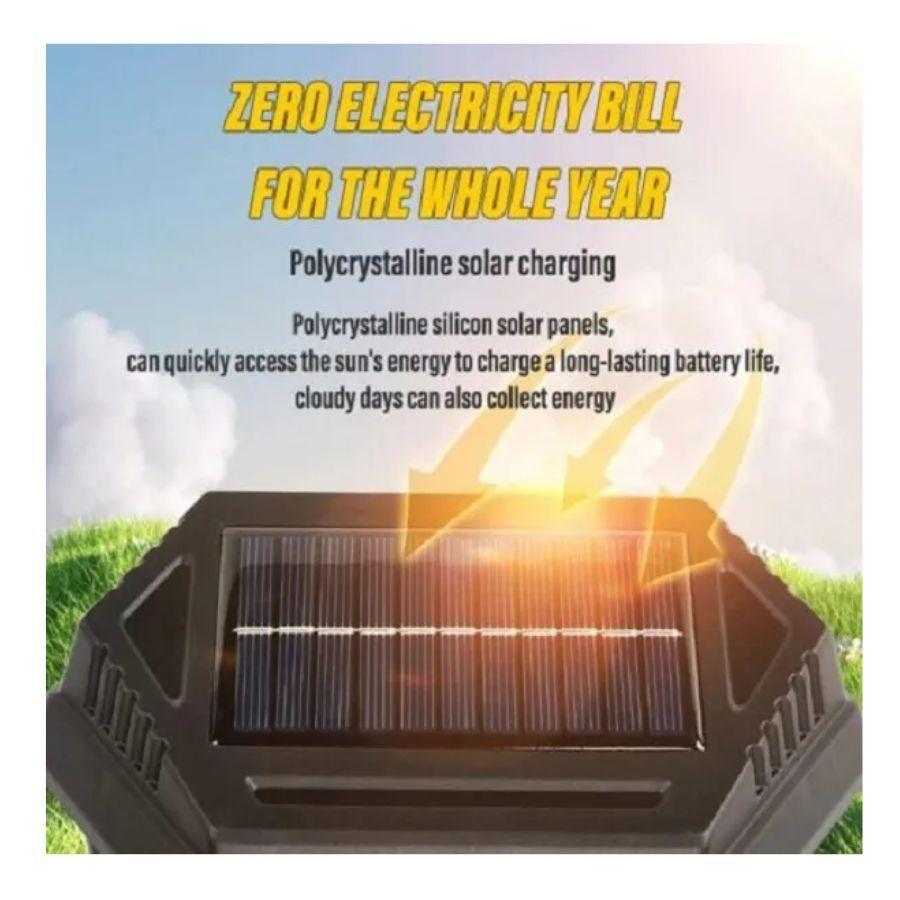 Lámpara Solar Led  De 2 Focos Con Sensor -2