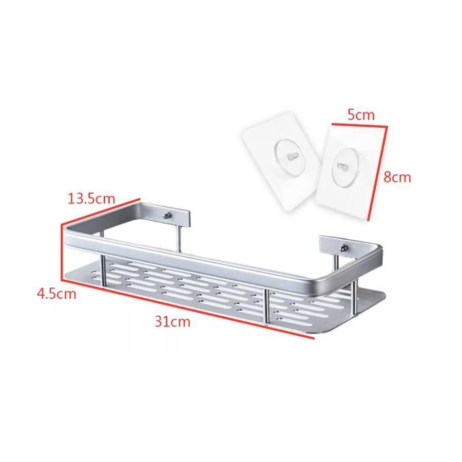 Estante Organizador Adhesivo De Aluminio Baño -2