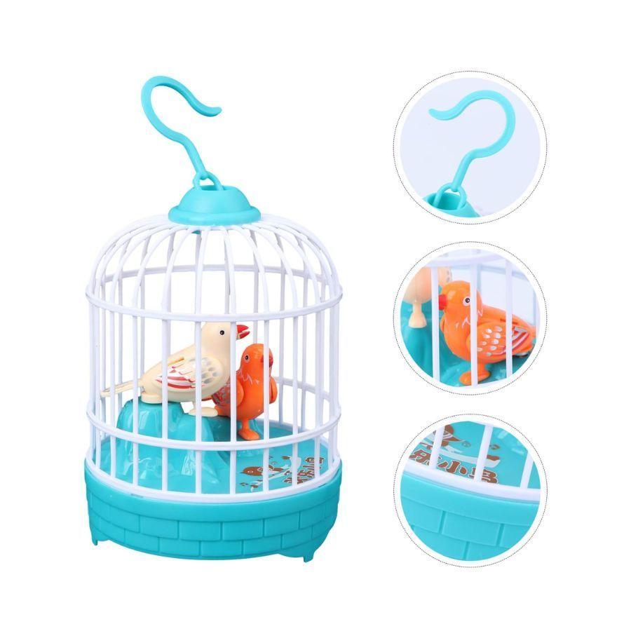 Juguete Mini Jaula Pajaritos Interactivo Parlante-4