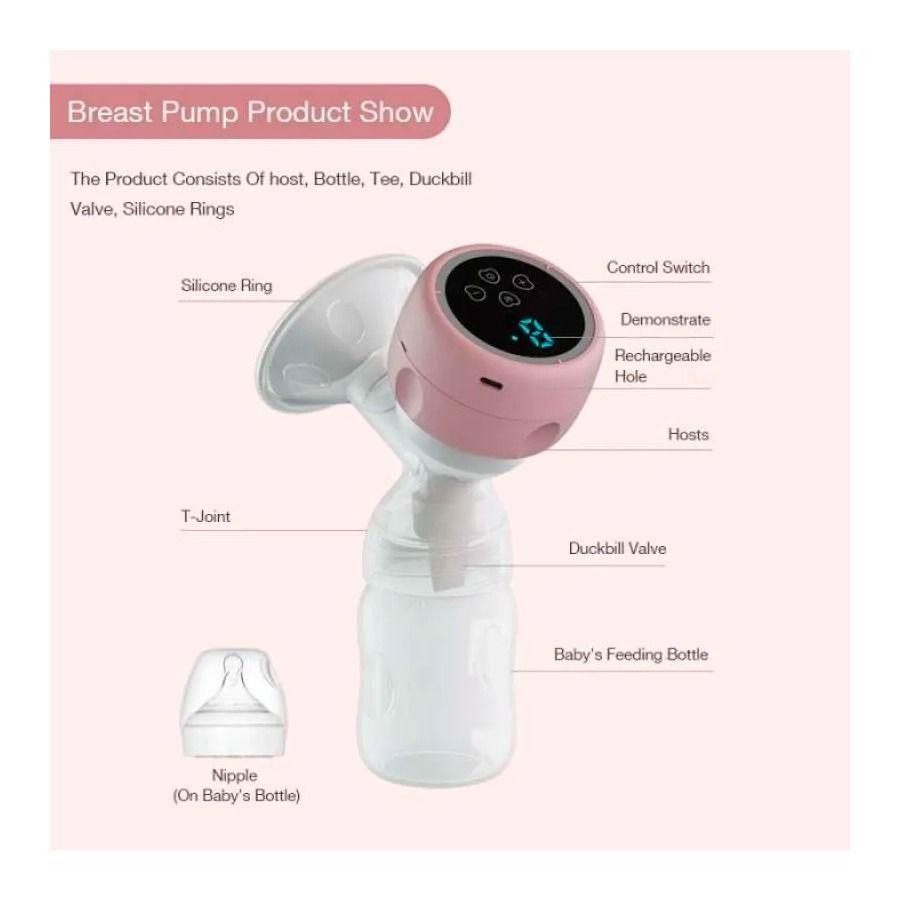 Extractor De Leche Materna Eléctrico Portátil Manos Libres Rosa-2