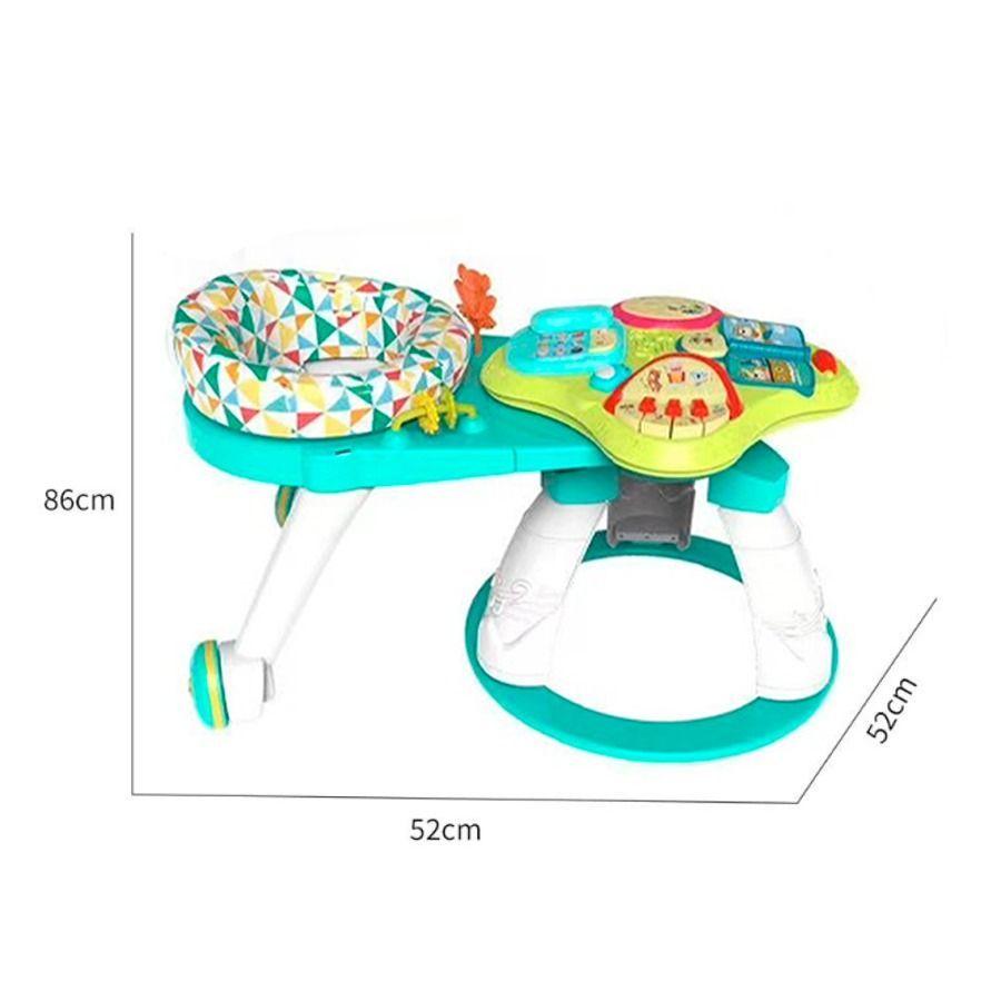 Silla Andador De Bebé 3 En 1 Con Mesa De Juegos Azul-4