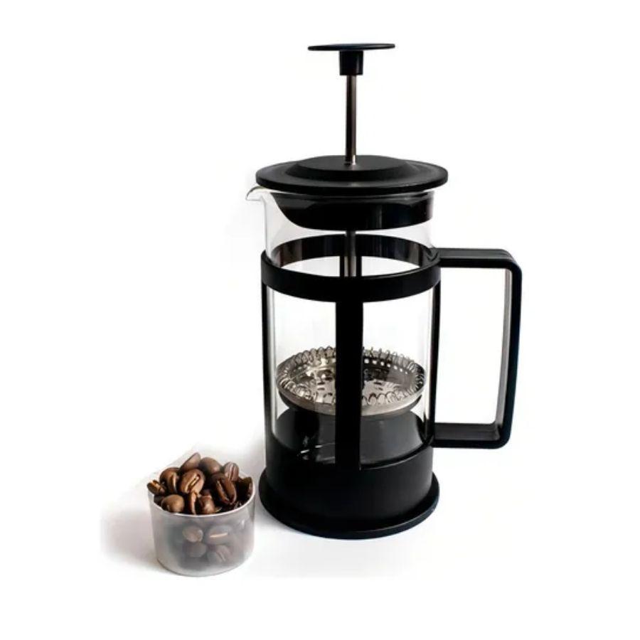 Cafetera Prensa Francesa Vidrio 600ml French Press Cafe Negro-2
