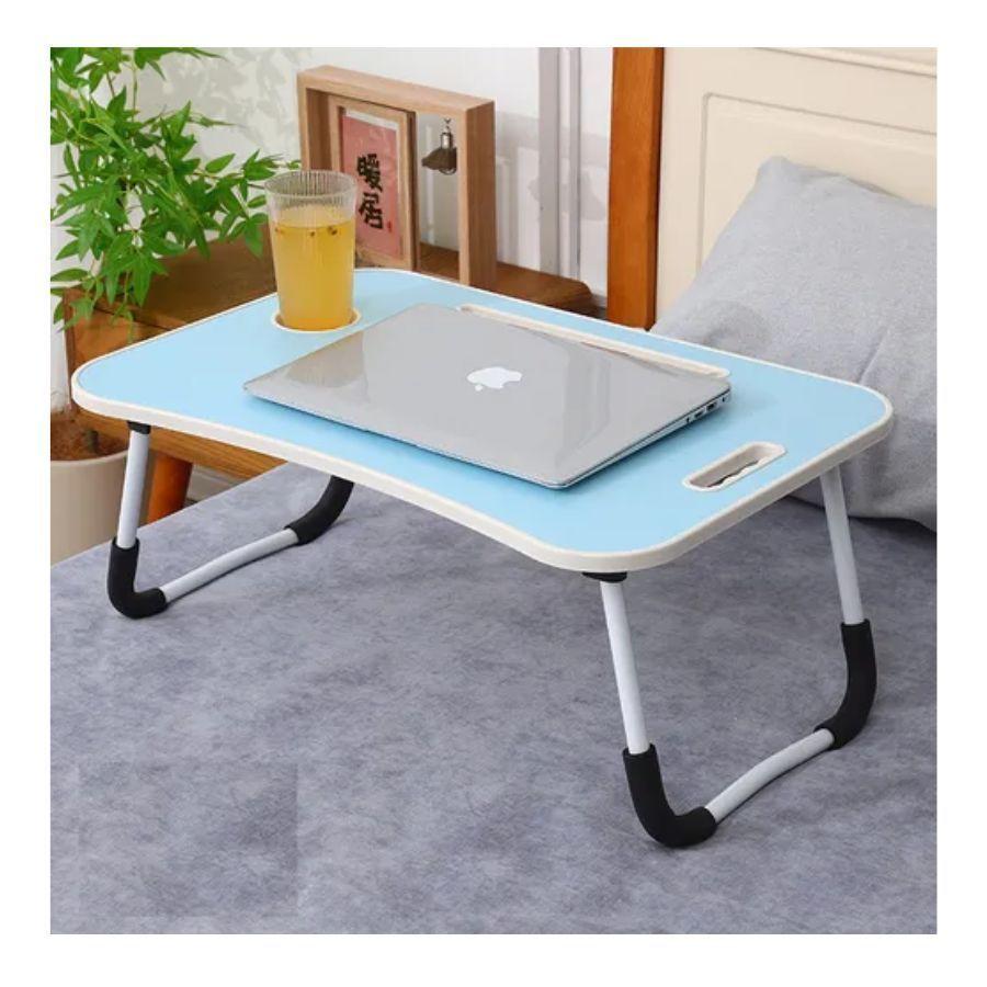 Escritorio Portátil Mesa Plegable Para Cama Azul-2
