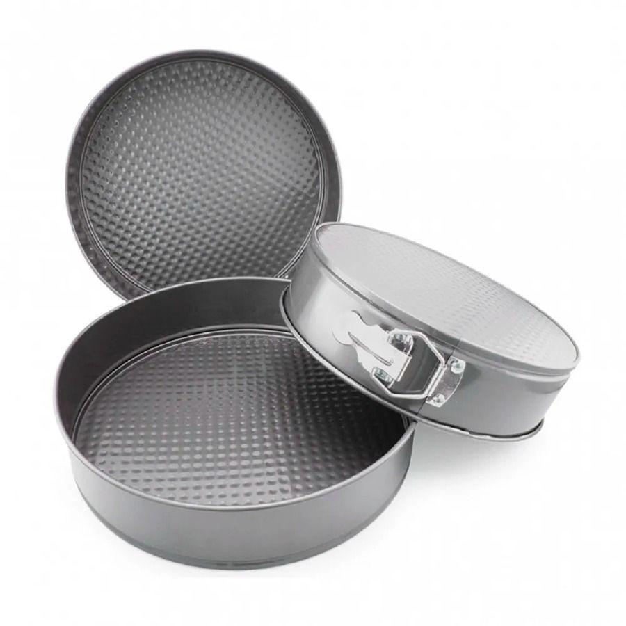 Juego De 3 Moldes Redondos Desmontables Para Tortas-4