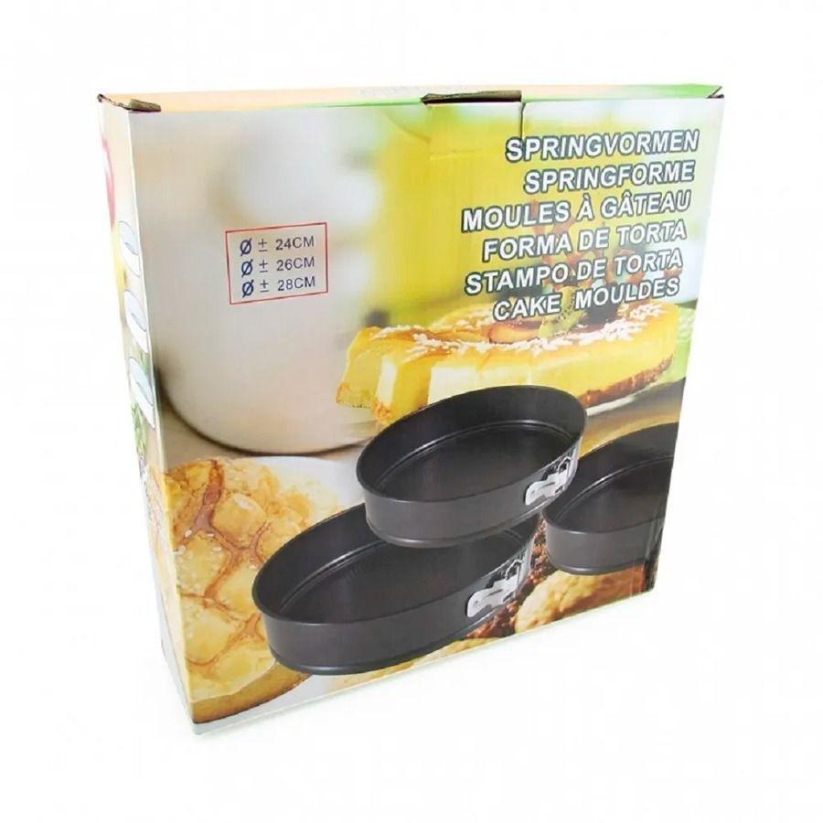 Juego De 3 Moldes Redondos Desmontables Para Tortas-5