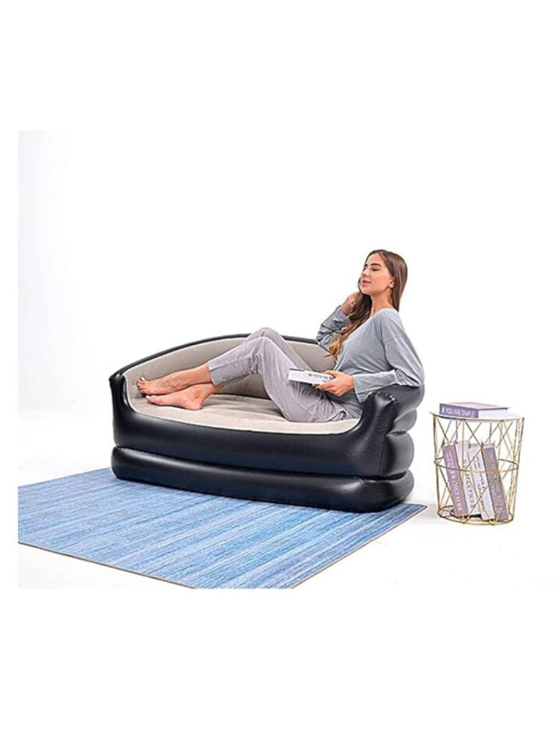 Sofá Inflable Doble Para Acampar Y Hogar Tumbona Portátil -2