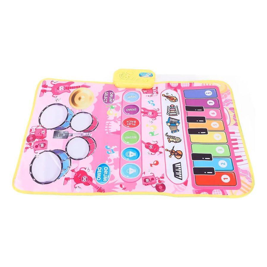Alfombra Portátil Musical Piano Batería Para Niños-0