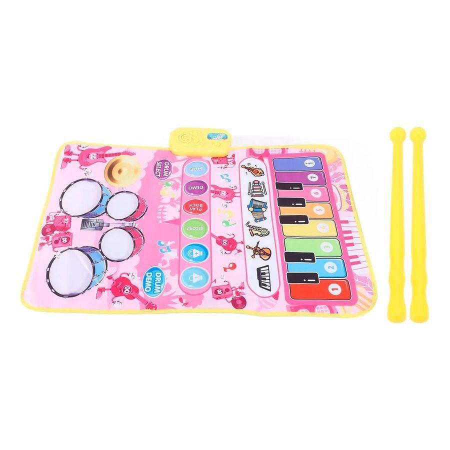 Alfombra Portátil Musical Piano Batería Para Niños-1