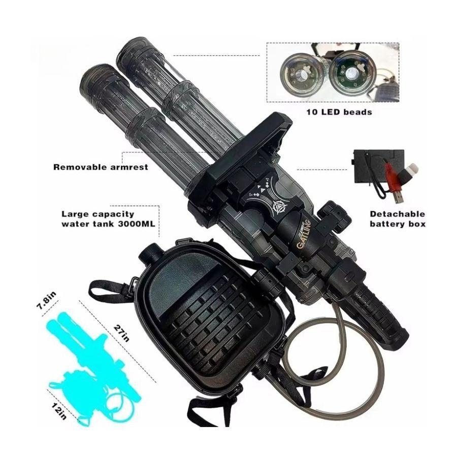 Ametralladora De Agua Con Mochila 2.25L Y Luces Rgb-3