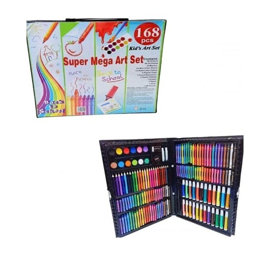 Set de arte para colorear pintar 168 piezas didactico niños -2