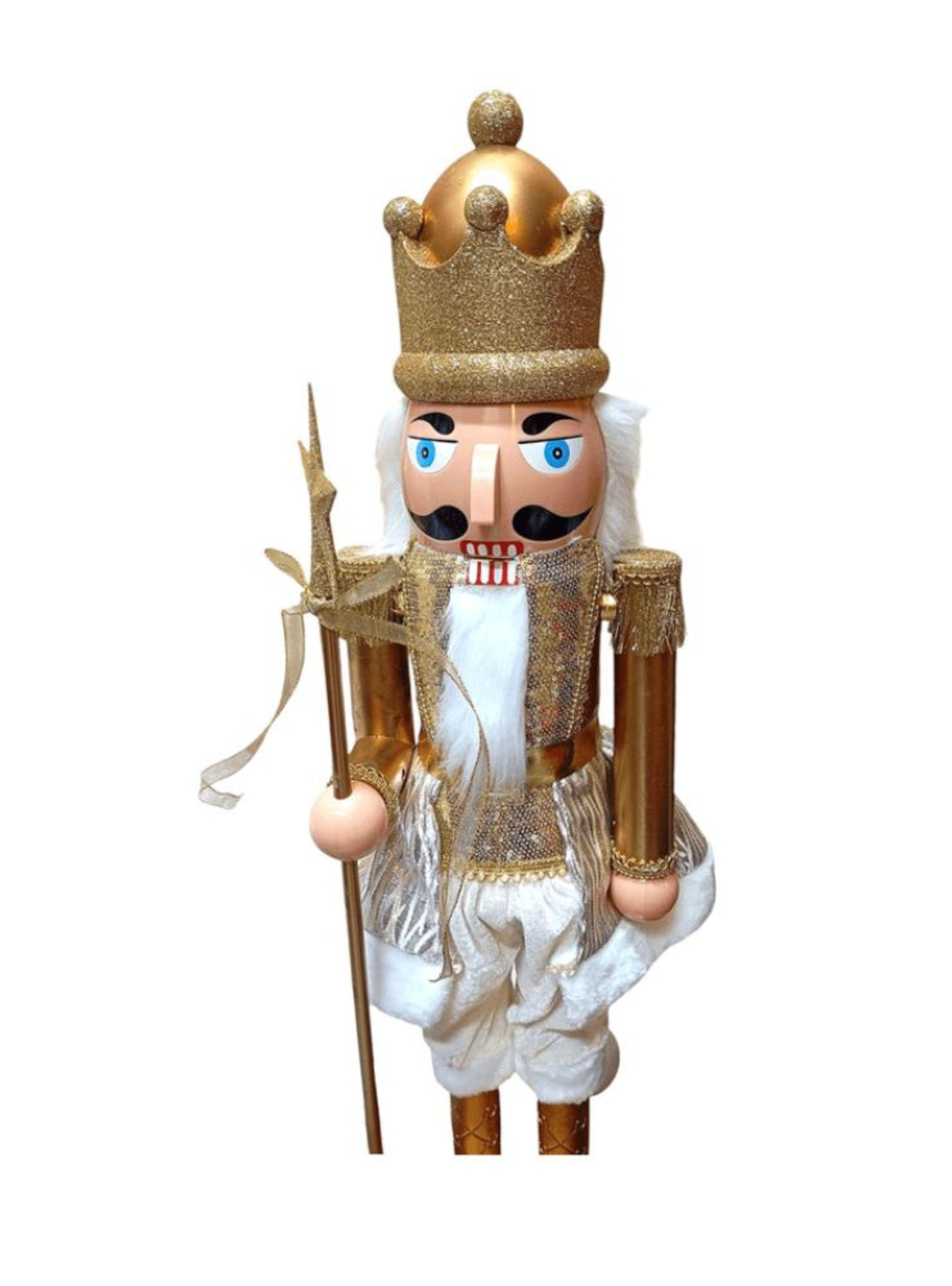 Muñeco De Navidad Soldado Cascanueces 80 Cm Dorado-0