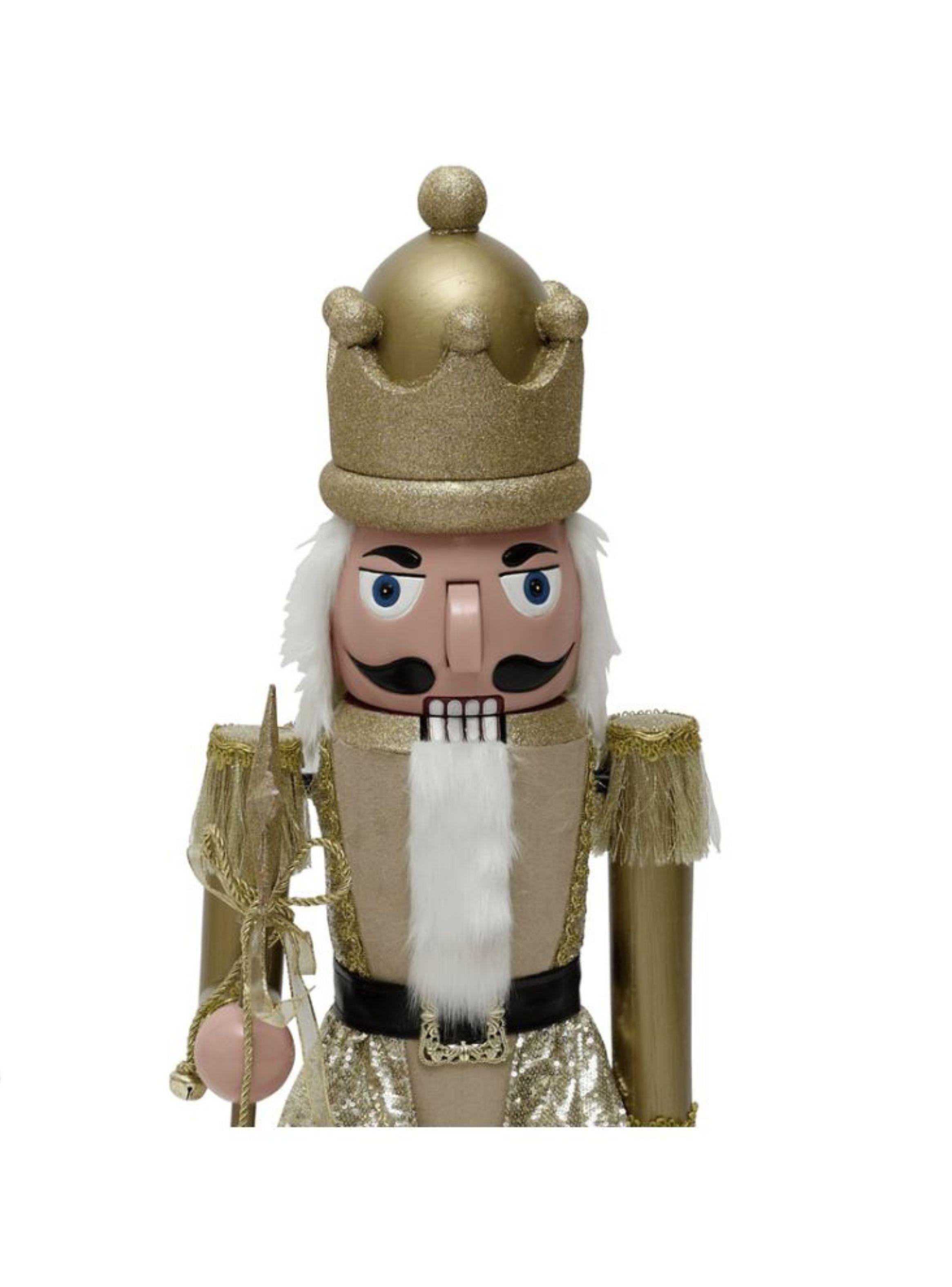 Muñeco De Navidad Soldado Cascanueces 80 Cm Dorado-3