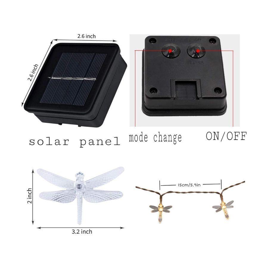 Guirnalda Luces Solares De Libelula 30 Luces LED-4