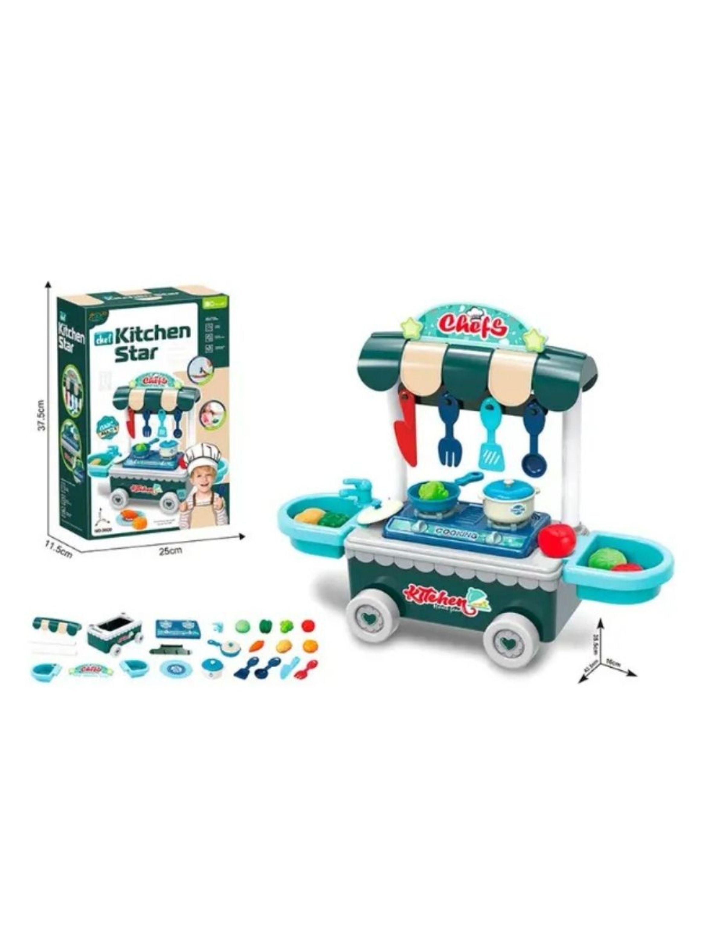 Set Juego Carrito de Cocina Kitchen Star 24pcs-1