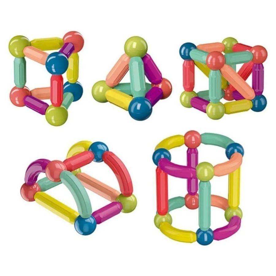 Juego Piezas Construccion Magnetico Niños 36 Pcs Didactico-4