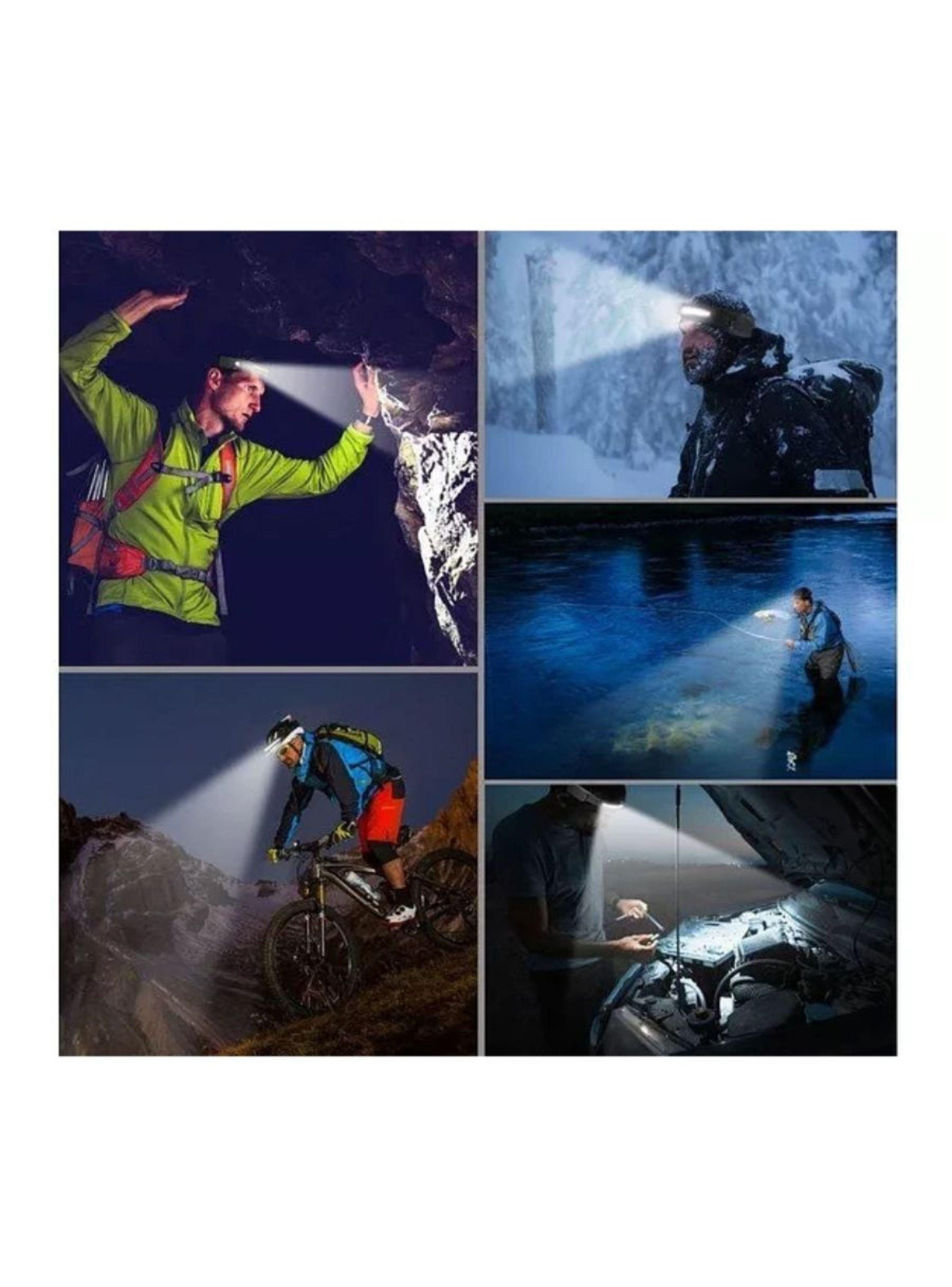 Lampara Linterna De Uso Frontal Con 5 Leds Recargable-3