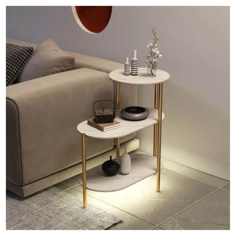 Mesa Auxiliar De Centro Decorativa De 3 Niveles Mesa De Lujo -2