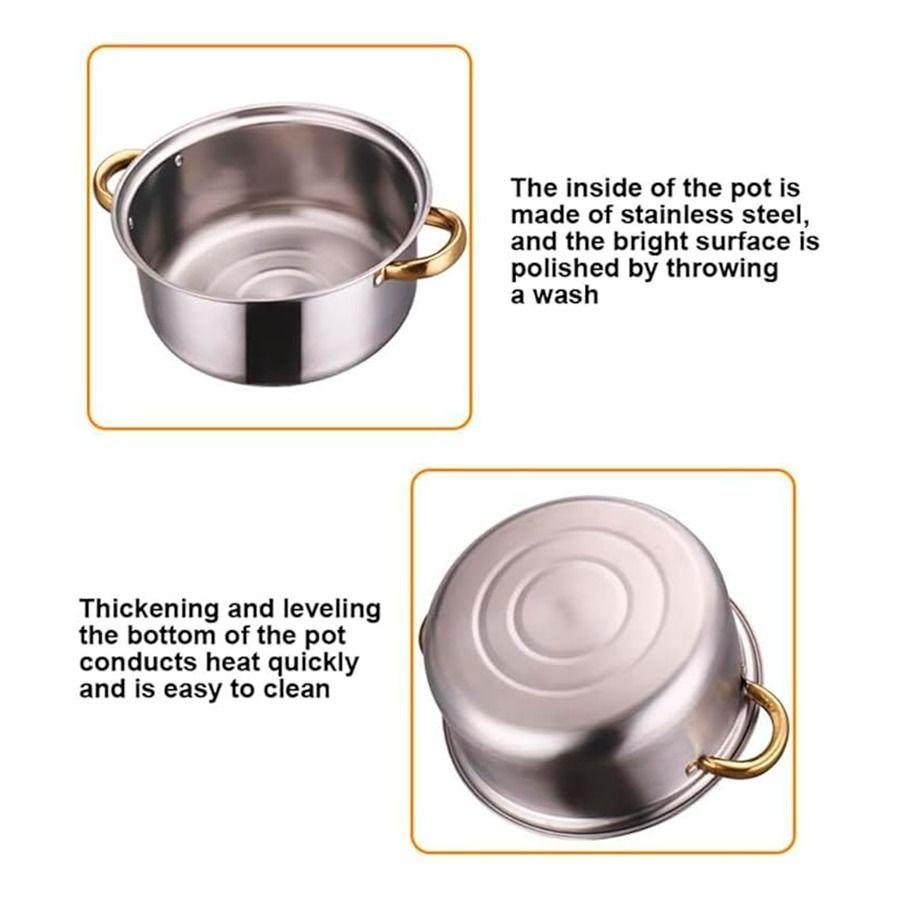 Set de ollas y sartenes antiadherentes acero inoxidable de 12 pcs-2