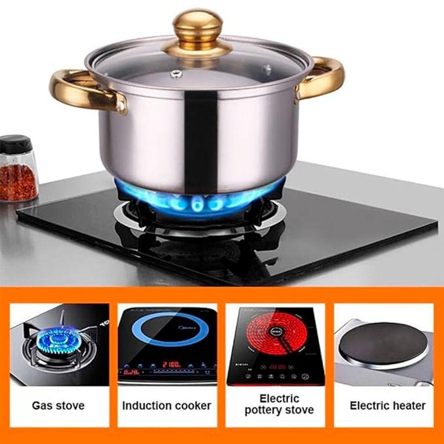 Set de ollas y sartenes antiadherentes acero inoxidable de 12 pcs-4