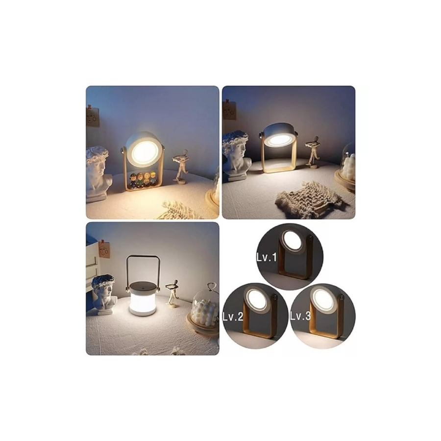 Lámpara de mesa plegable 4 en 1 Luz Telescópica Portátil-4