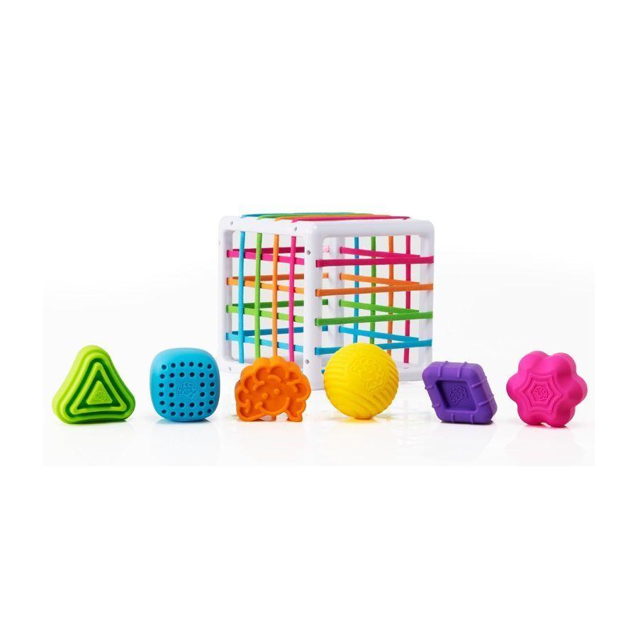 Juego Didáctico Cubo Sensorial Bebé Estimulación Temprana 6 Piezas-0